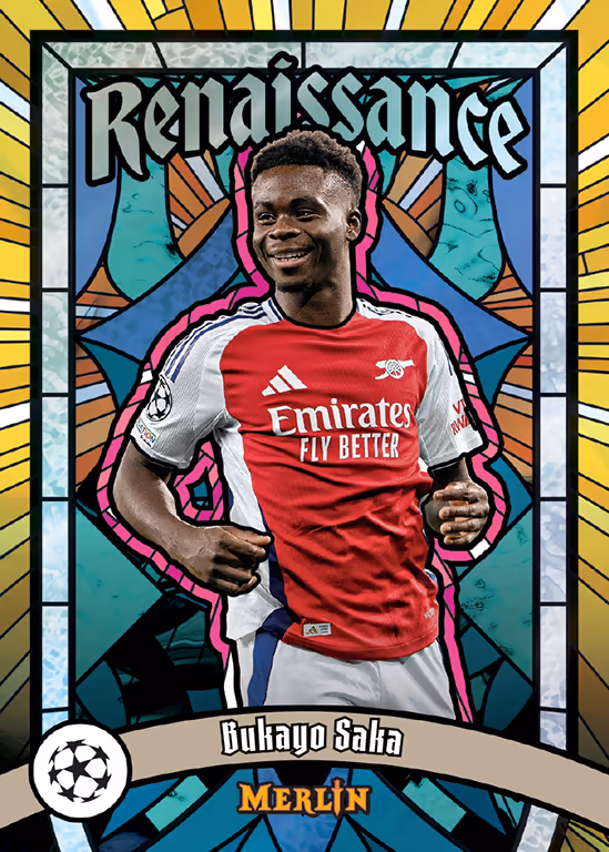 Bukayo Saka 2024 Topps Inception UEFA Club Competitions