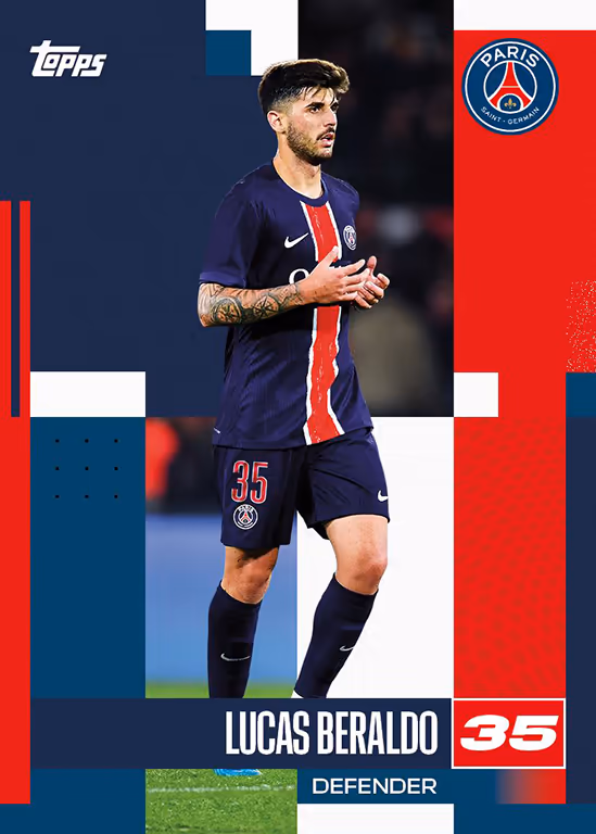 Lucas Beraldo 2024 Topps PSG Team Set /37