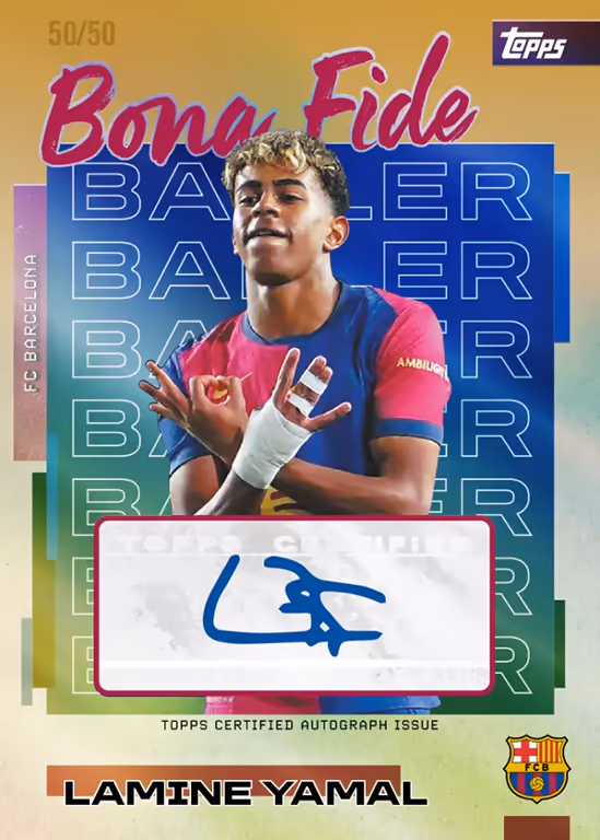 Lamine Yamal 2025 Topps Team Set 191/250