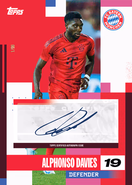 Alphonso Davies 2024 Topps Now UEFA Champions League