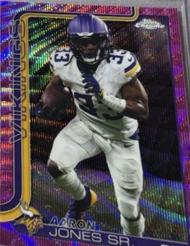 Aaron Jones Sr 2025 Topps Chrome Pink Wave Refractor /250