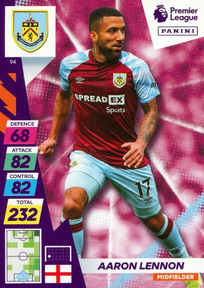 Aaron Lennon 2021 Panini Adrenalyn XL Premier League Plus
