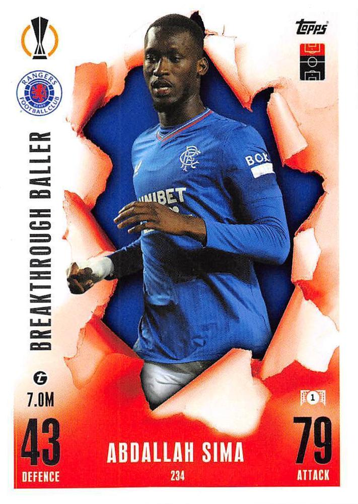 Abdallah Sima 2023 Topps Match Attax UEFA Club Competitions Extra