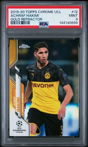 Achraf Hakimi 2019 Topps Chrome Champions League Gold Refractor /50