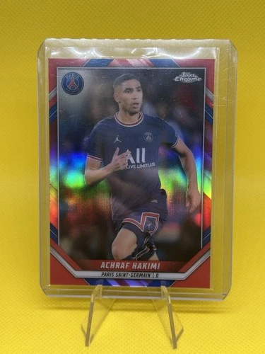 Achraf Hakimi 2022 Topps Chrome Red Refractor /5