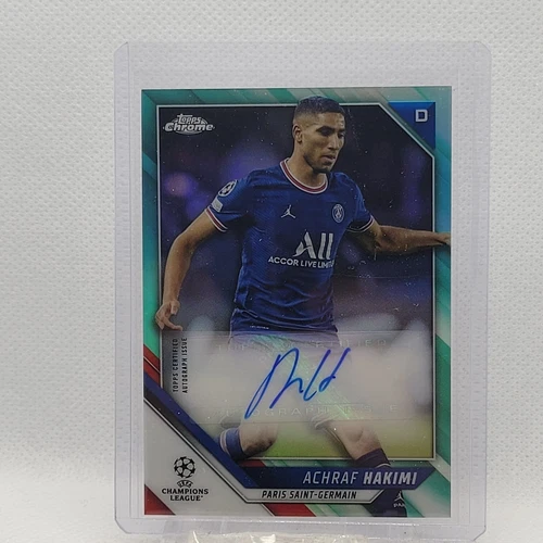 Achraf Hakimi 2022 Topps Chrome UEFA Aqua Refractor /199