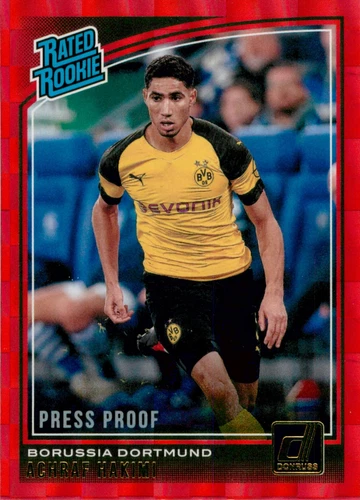 Achraf Hakimi 2018 Panini Donruss Red Press Proof
