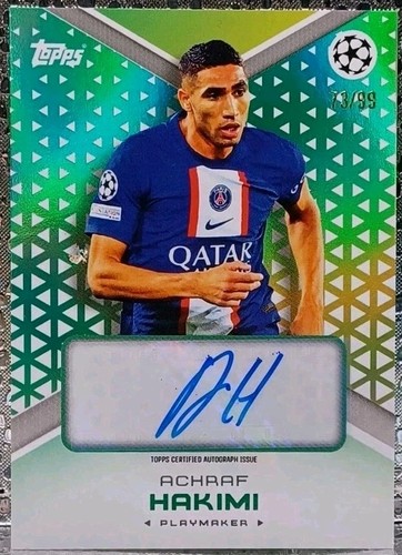 Achraf Hakimi 2022 Topps Grealish Platinum Green /99