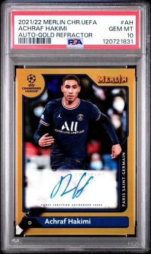 Achraf Hakimi 2022 Topps Merlin Chrome Gold /50