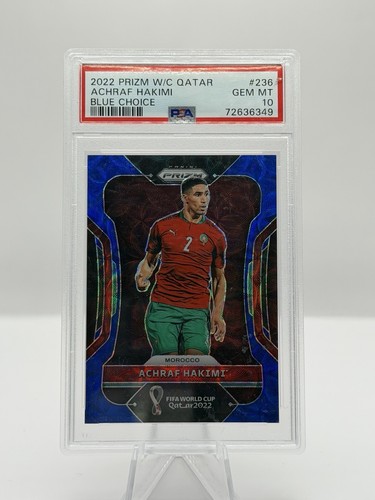 Achraf Hakimi 2022 Panini Prizm World Cup Choice Blue Prizm /135