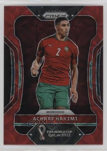 Achraf Hakimi 2022 Panini Prizm World Cup Choice Red Prizm