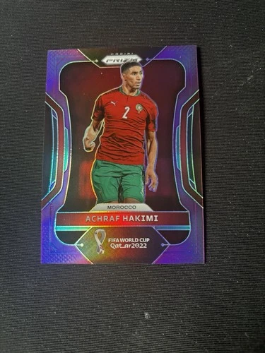 Achraf Hakimi 2022 Panini Prizm World Cup Purple /199