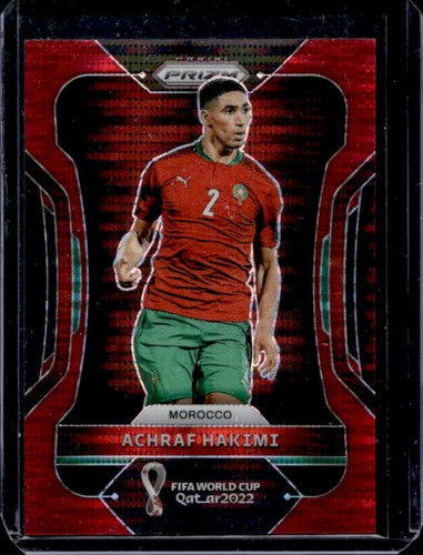 Achraf Hakimi 2022 Panini Prizm World Cup Red /99