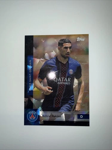 Achraf Hakimi 2025 Topps PSG Team Set Gold /50