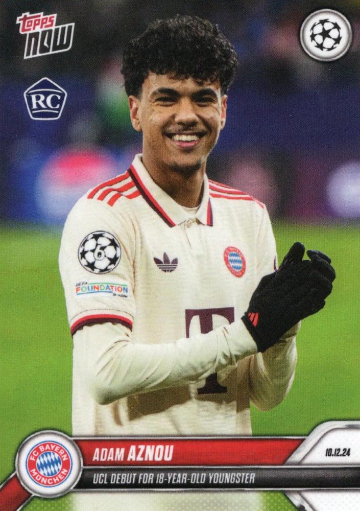 Adam Aznou 2024 Topps Now UEFA Champions League
