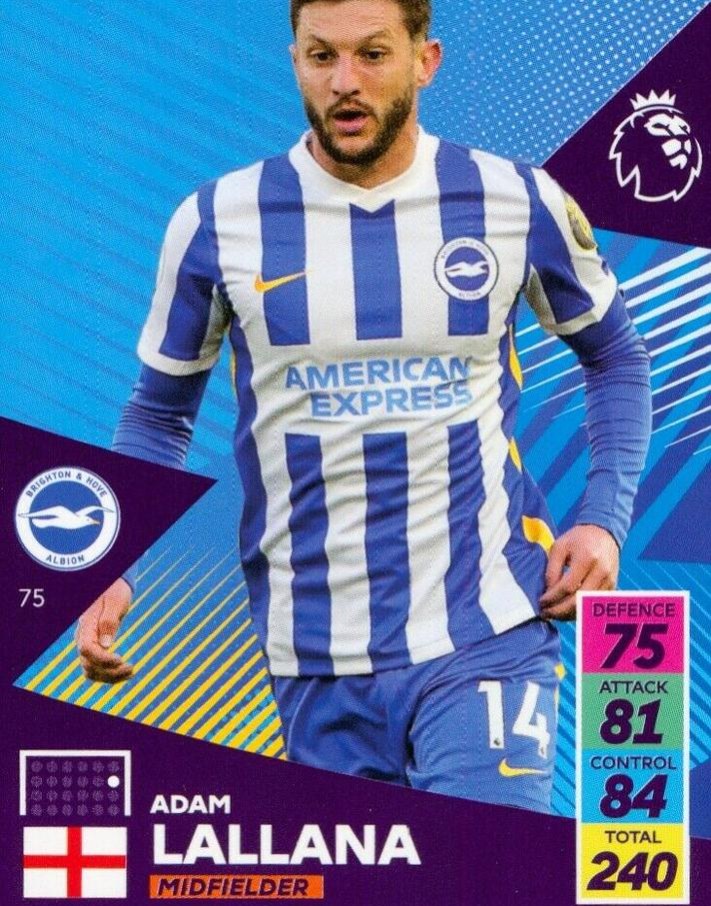 Adam Lallana 2021 Panini Adrenalyn XL Premier League