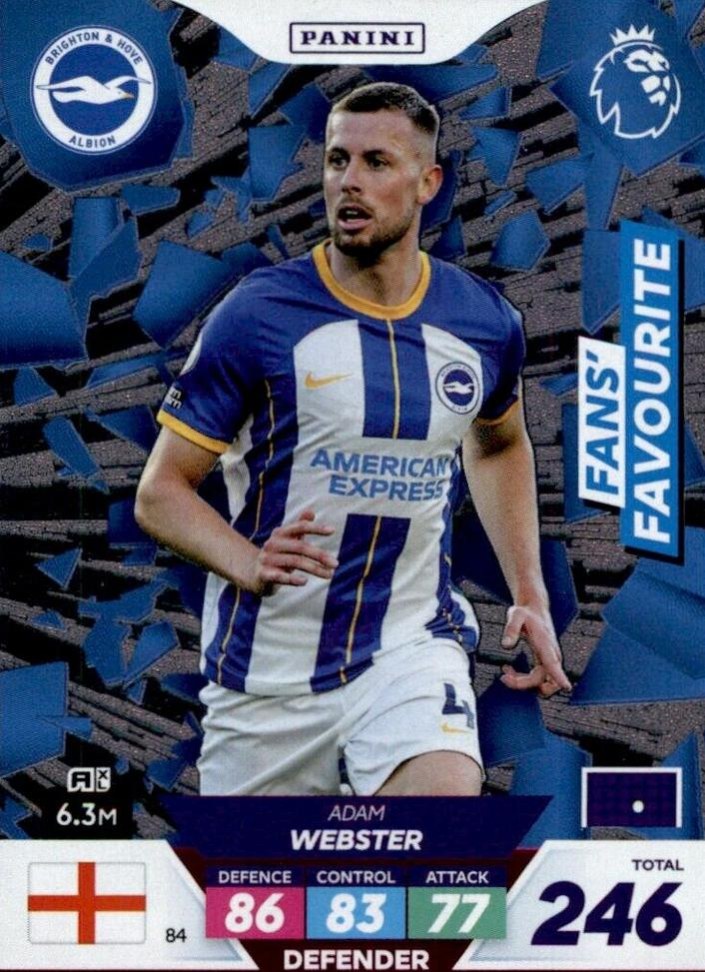 Adam Webster 2023 Panini Adrenalyn XL Premier League Plus