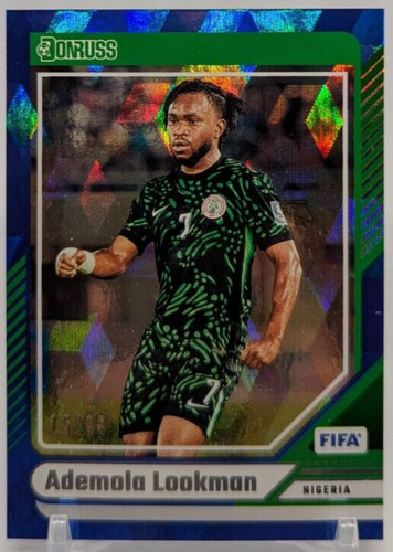 Ademola Lookman 2024 Panini Donruss Soccer FIFA Blue Cubic /99