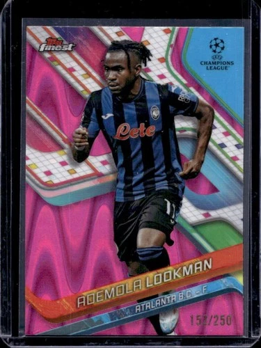 Ademola Lookman 2024 Panini Finest Pink Raywave /250
