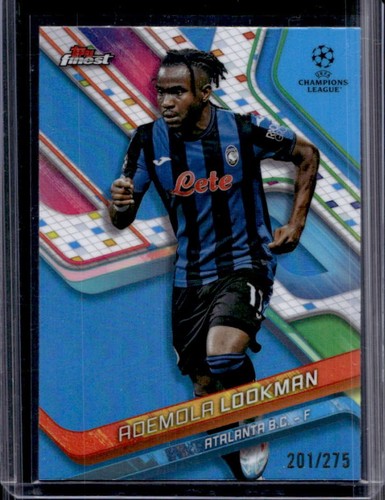 Ademola Lookman 2024 Topps Finest Sky Blue Refractor /275