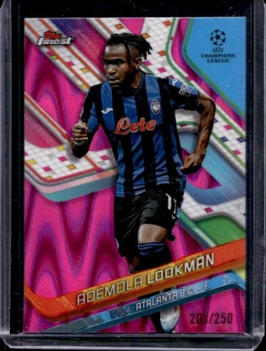 Ademola Lookman 2024 Topps Finest UEFA Pink Raywave Refractor /250