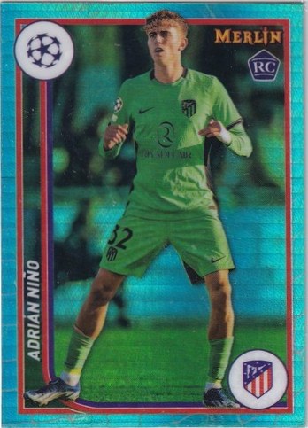 Adrian Nino 2024 Topps Merlin Chrome Aqua Refractor