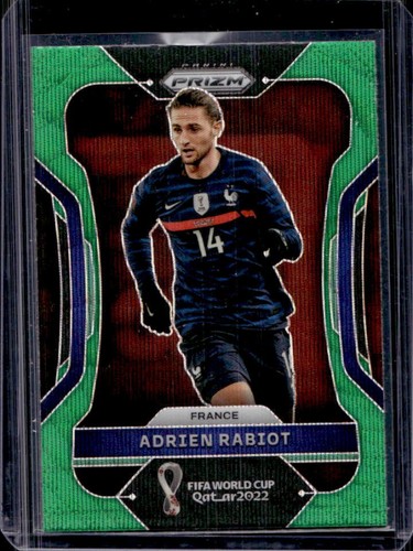 Adrien Rabiot 2022 Panini Prizm World Cup Green Wave #95