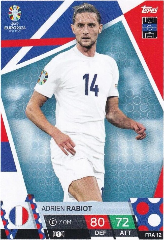 Adrien Rabiot 2024 Topps Match Attax UEFA EURO