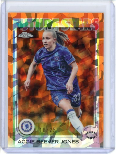 Aggie Beever-Jones 2024 Topps Cromo UEFA Mujer UWCL Zafiro Naranja /25