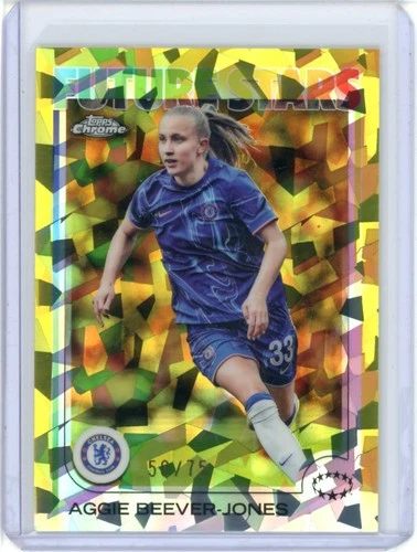 Agie Beever-Jones 2024 Topps Chrome Zaffiro Giallo /75