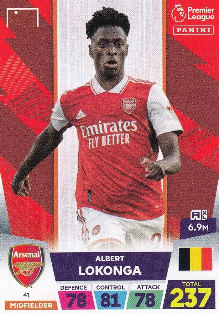 Albert Sambi Lokonga 2023 Panini Adrenalyn XL Premier League
