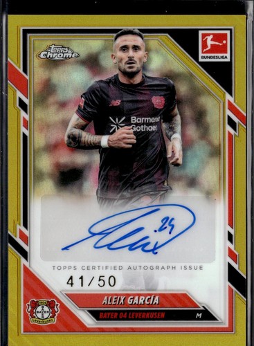 Aleix Garcia 2025 Topps Chrome Gold /50