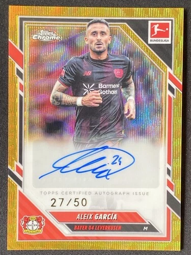 Aleix Garcia 2026 Topps Chrome Gold Wave Refractor /50