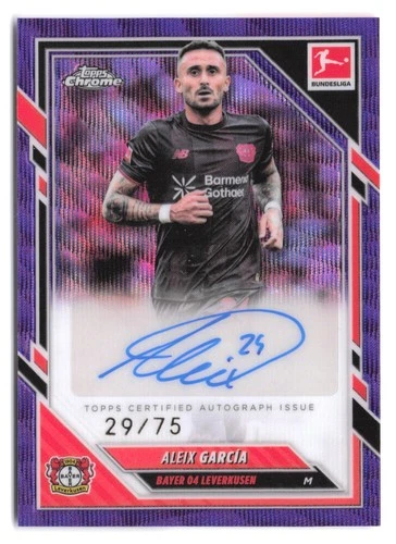 Aleix Garcia 2025 Topps Chrome Viola Onda Rifrattore /75