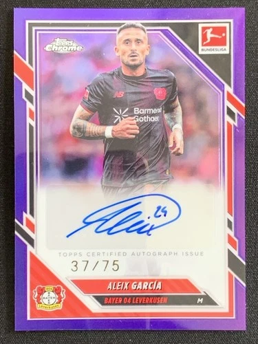 Aleix Garcia 2026 Topps Chrome Viola Rifrattore /75