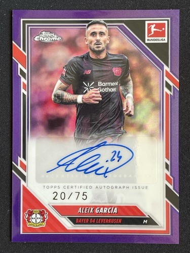 Aleix Garcia 2026 Topps Cromo Bundesliga Purple Refractor /75