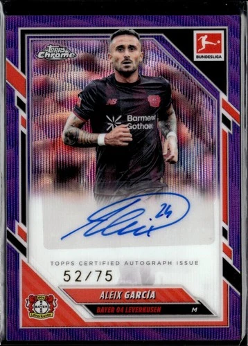 Aleix Garcia 2025 Topps Cromo Bundesliga Purple Wave /75