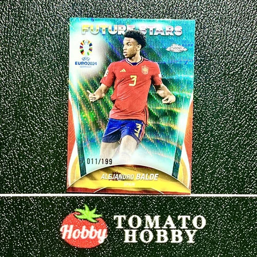 Alejandro Baldé 2024 Topps Chrome UEFA Euro 2024 Aqua Wave Refractor /199
