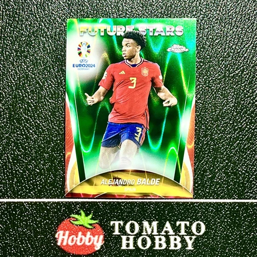 Alejandro Baldé 2024 Topps Chrome UEFA Euro 2024 Green Lava Refractor 1:600