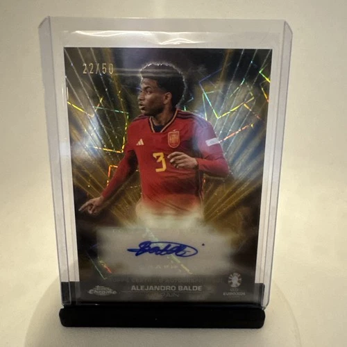 Alejandro Balde 2024 Topps Chrome Euro 2024 Black Lazer /50