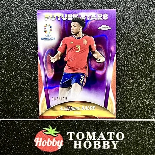 Alejandro Balde 2024 Topps Chrome UEFA Euro 2024 Purple Refractor /175