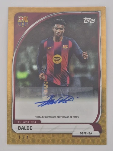 Alejandro Balde 2025 Topps FC Barcelona Gold 1/1