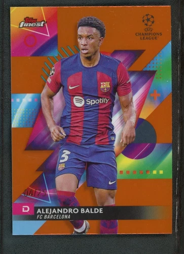 Alejandro Balde 2024 Topps Finest Orange /25