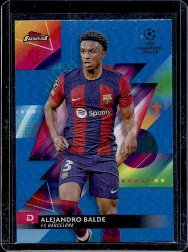 Alejandro Balde 2023 Panini Finest UEFA Sky Blue Refractor /275