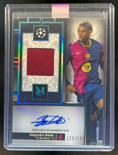 Alejandro Balde 2024 Topps Museum UEFA Acquamarina /199