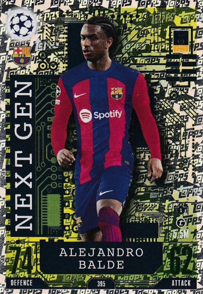 Alejandro Balde 2023 Topps Match Attax UEFA Club Competitions