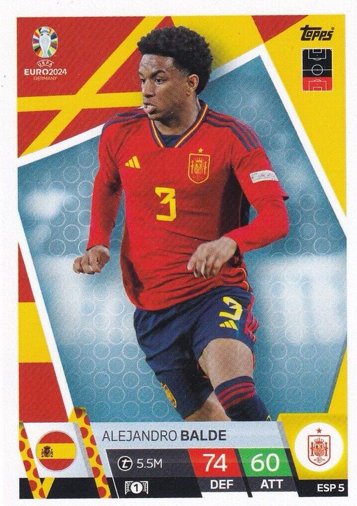 Alejandro Balde 2024 Topps Match Attax UEFA EURO