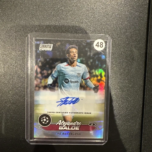 Alejandro Balde 2024 Topps UEFA Stadium Club Chrome Refractor