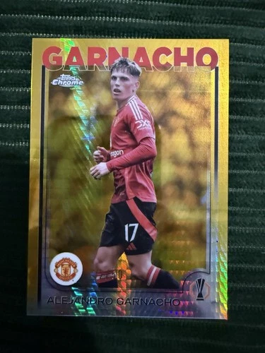 Alejandro Garnacho 2024 Topps Chrome Gold Prism /50