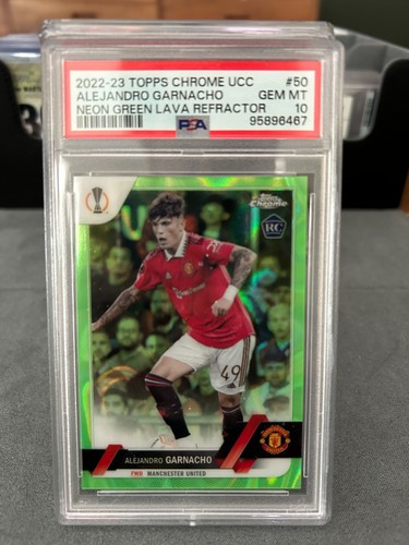 Alejandro Garnacho 2022 Topps Chrome UEFA Club Competitions Green